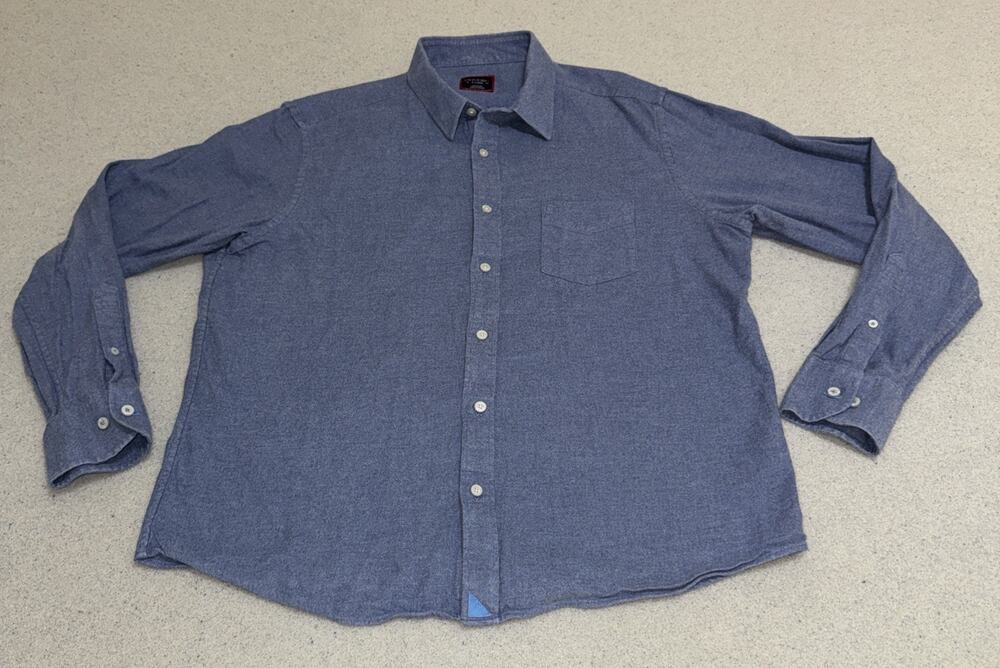 Untuckit Blue Slim Fit Long Sleeve Button Down Sz XL EUC